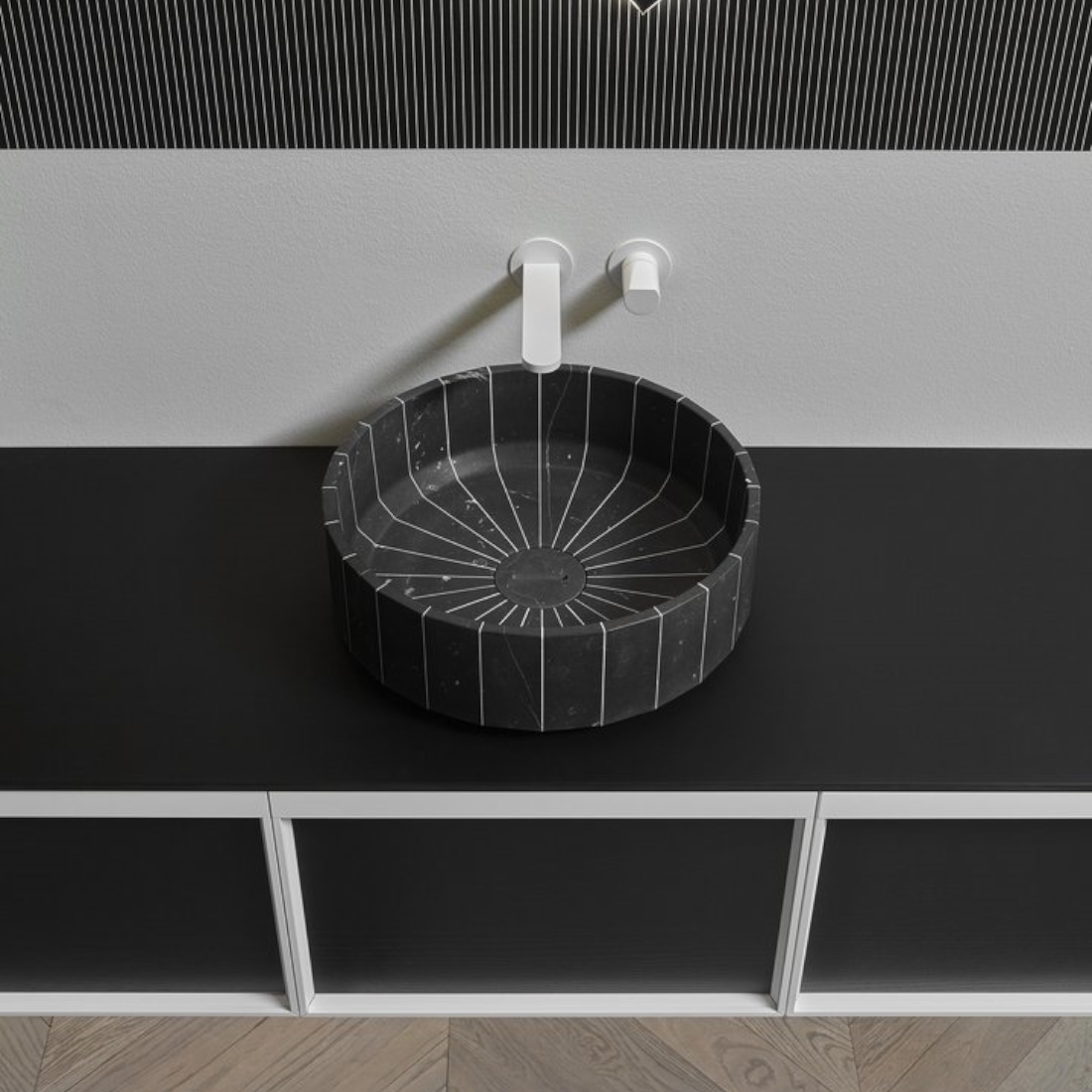Antoniolupi Fonte Countertop Basin Black Marble LIFESTYLE S 02