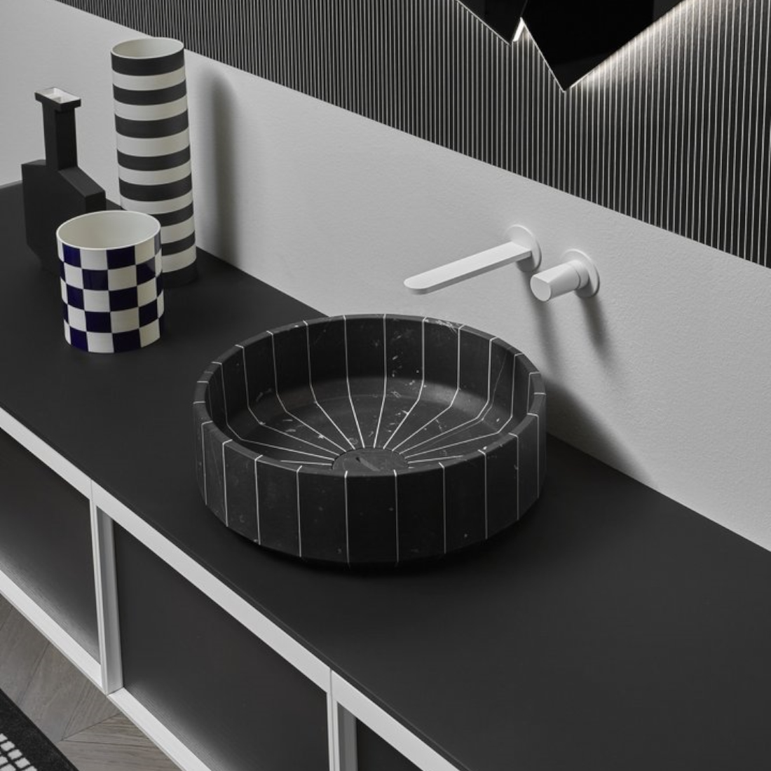 Antoniolupi Fonte Countertop Basin Black Marble LIFESTYLE S 03