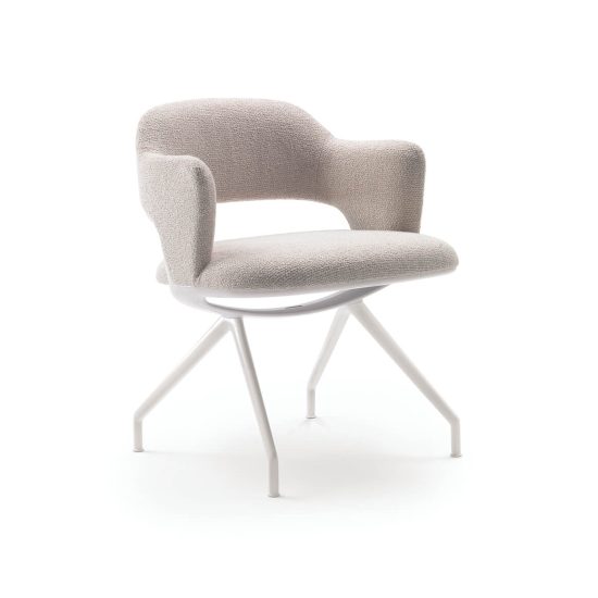 Flexform Alma Aluminium Base Indoor Dining Armchair STILL LIFE S 001