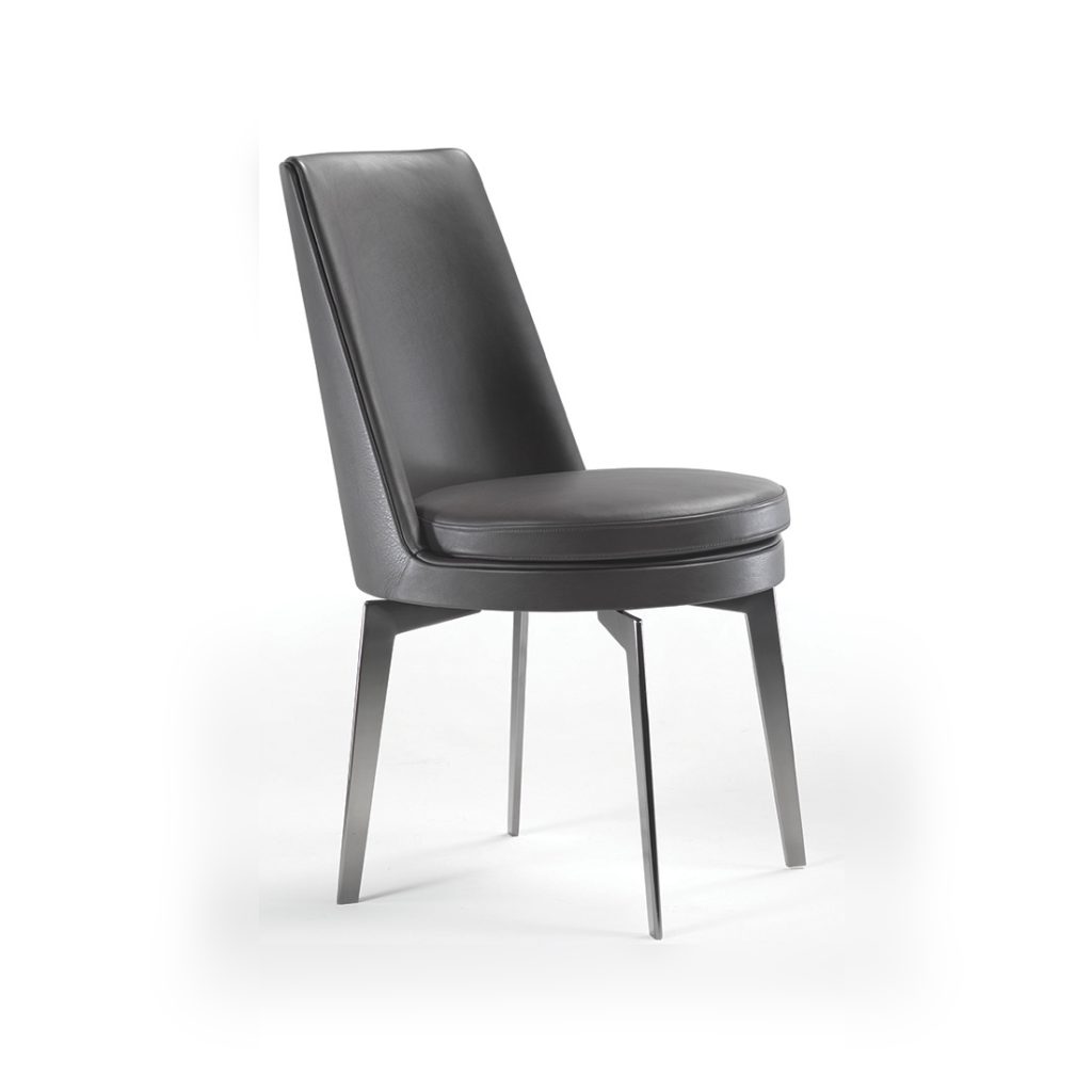 Flexform Feel Good High Back Indoor Dining Chair Metal Legs STILL LIFE S 001