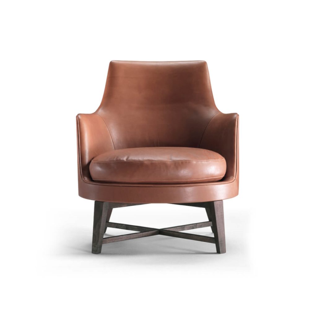 Flexform Guscio Wood legs Indoor Armchair STILL LIFE S 001