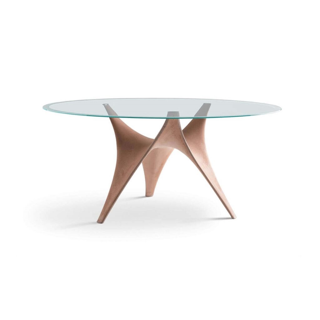 Molteni C ARC Round Glass Dining Table STILL LIFE S 001