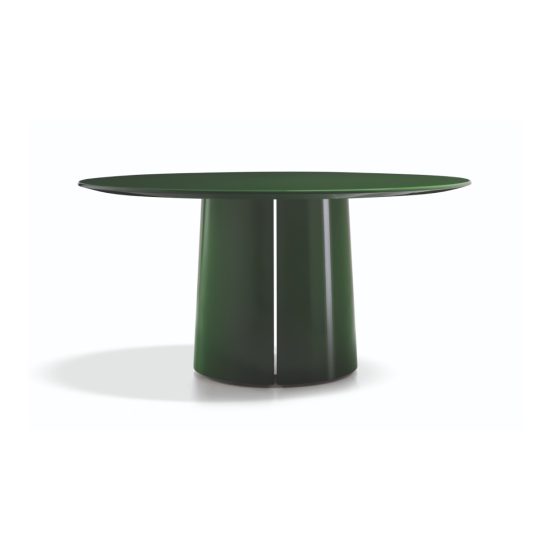 Molteni C Mateo Round Lacquered Wood Dining Table Green STILL LIFE S 001