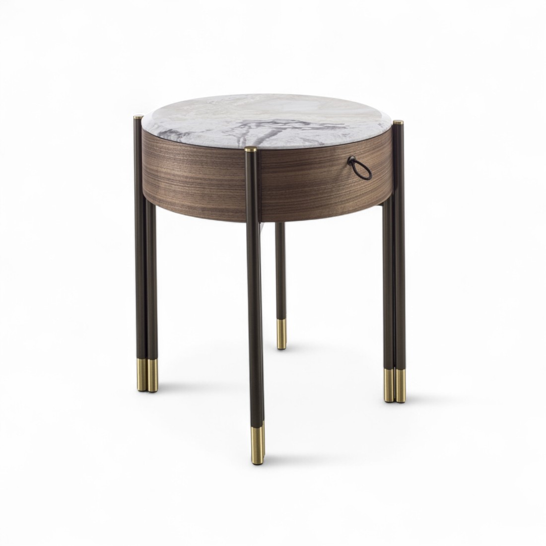 Porada Bayus Tondo 44 Bedside Cabinet Dover White STILL LIFE S 02