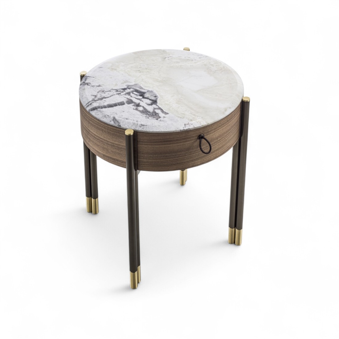 Porada Bayus Tondo 44 Bedside Cabinet Dover White STILL LIFE S 03