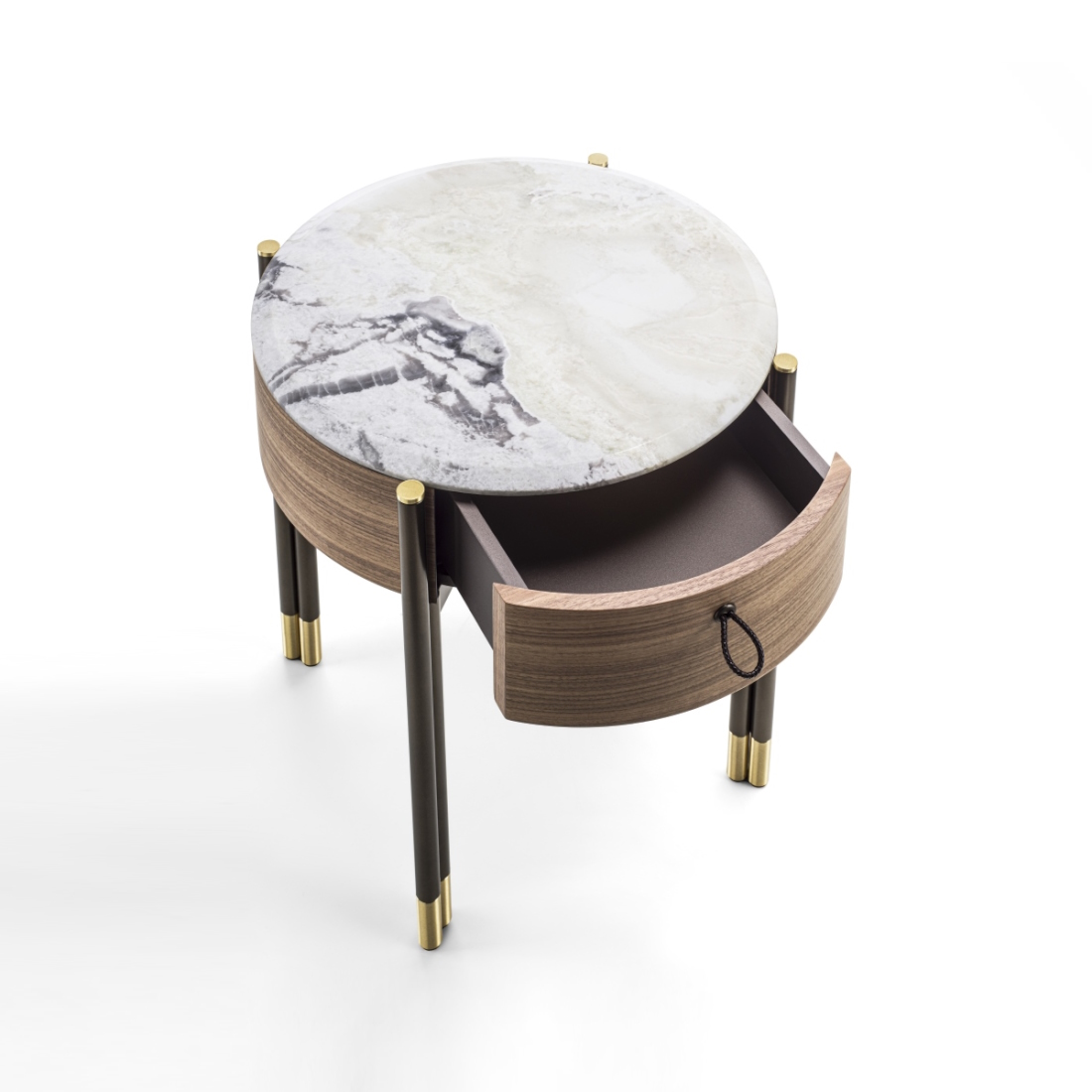 Porada Bayus Tondo 44 Bedside Cabinet Dover White STILL LIFE S 04