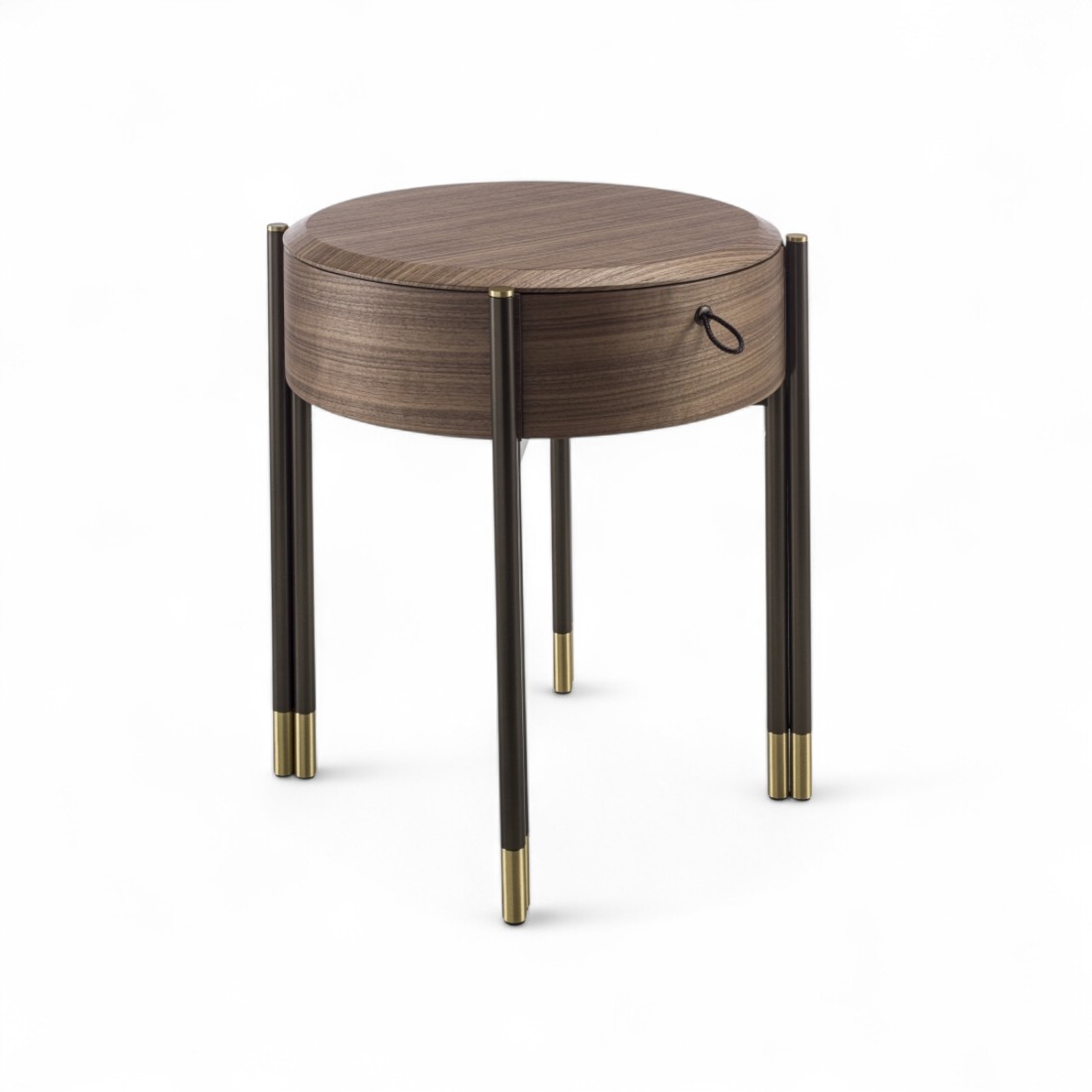 Porada Bayus Tondo 44 Bedside Cabinet Walnut STILL LIFE S 01