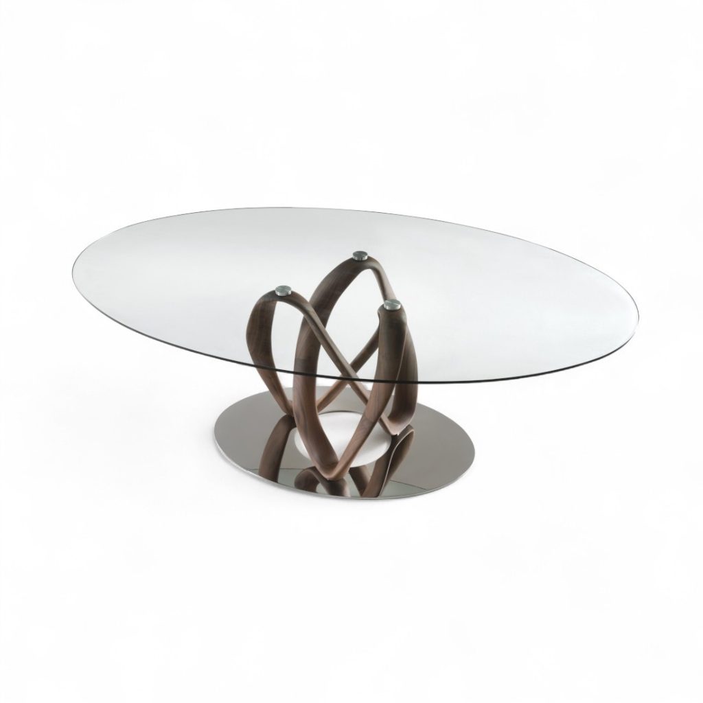 Porada Infinity Oval Glass Dining Table STILL LIFE S 001