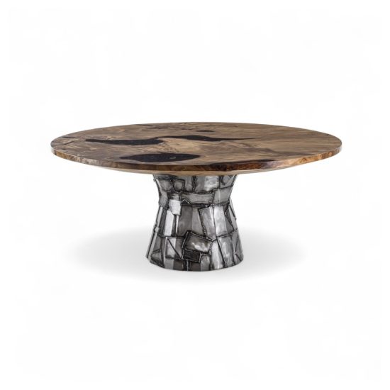Riva1920 Art Kauri Wood Round Dining Table STILL LIFE S 001