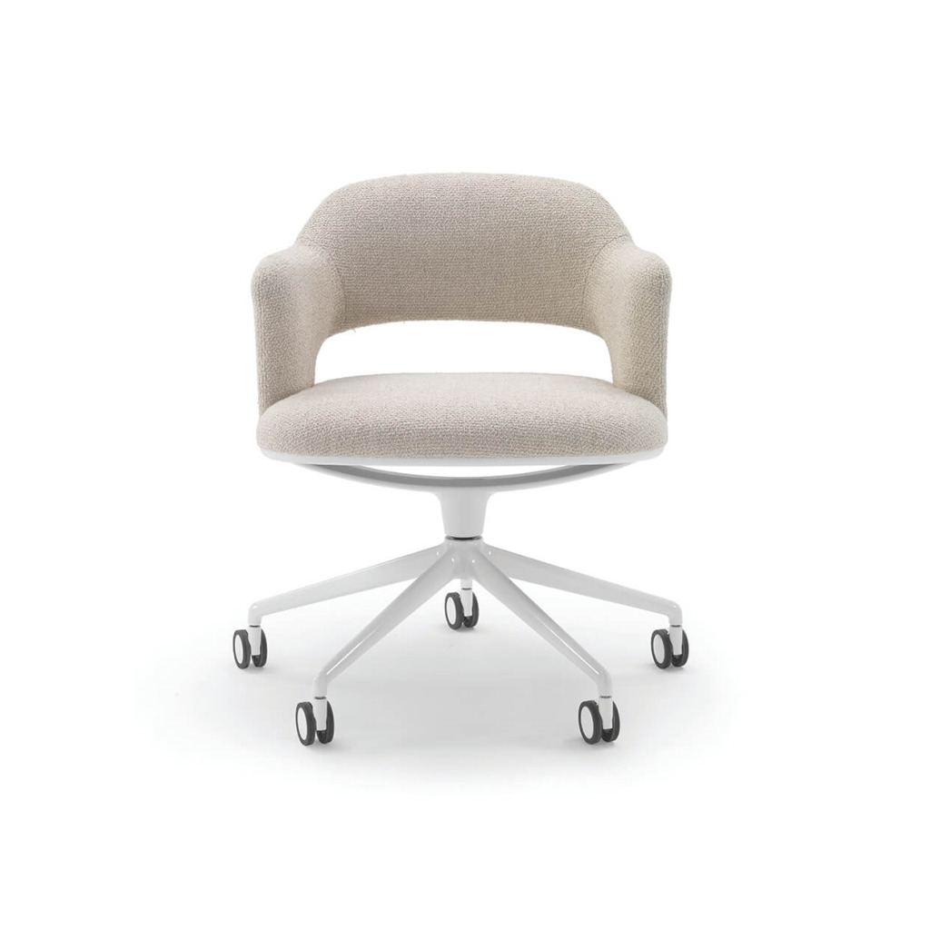 Flexform Alma Swivel Base 5 spokes Indoor Dining Armchair STILL LIFE S 1 02