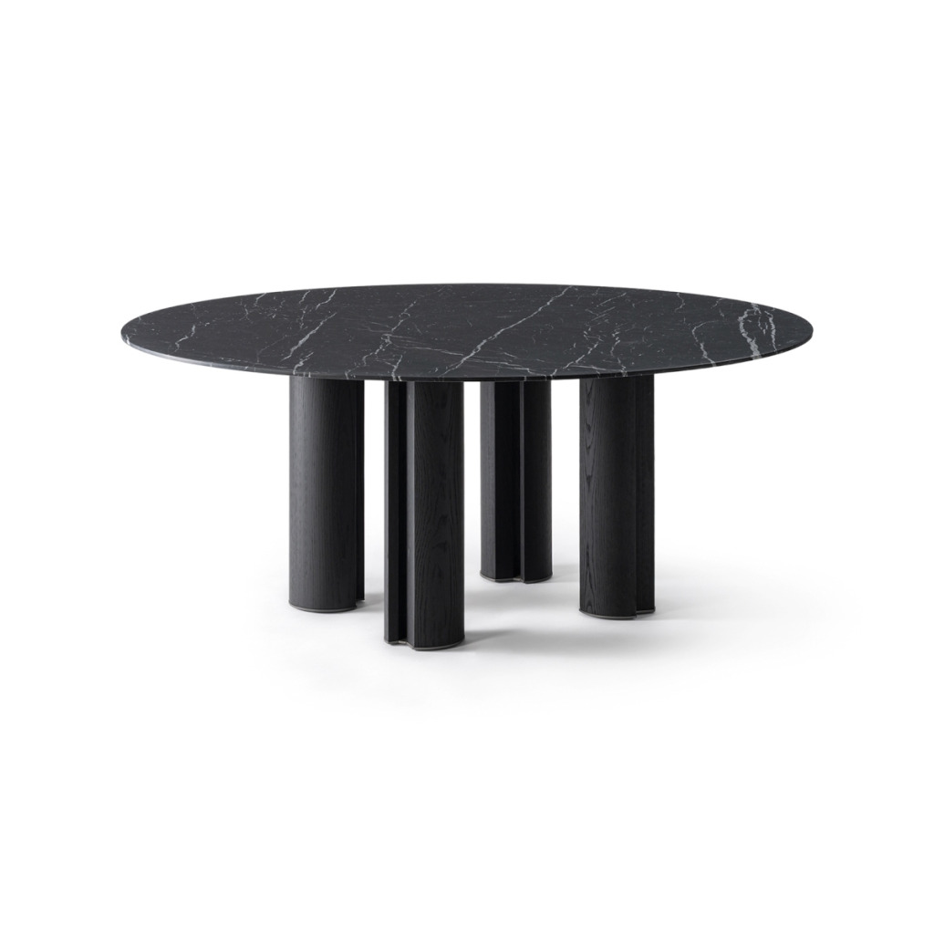 Gallotti e Radice Simpodio W Nero Marquinia Oval Dining Table STILL LIFE S 1 01
