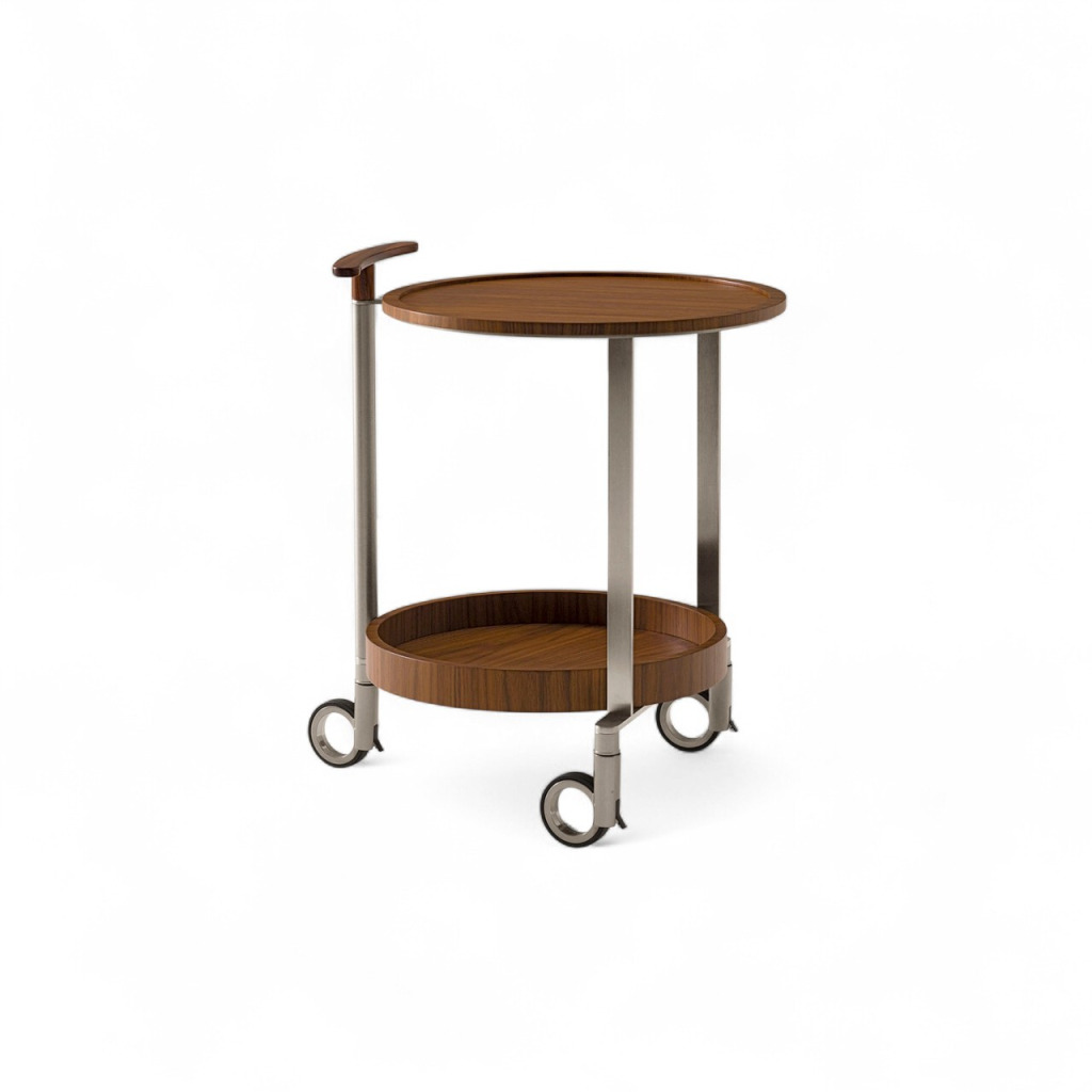 Giorgetti Eos Trolley Walnut STILL LIFE 2 01