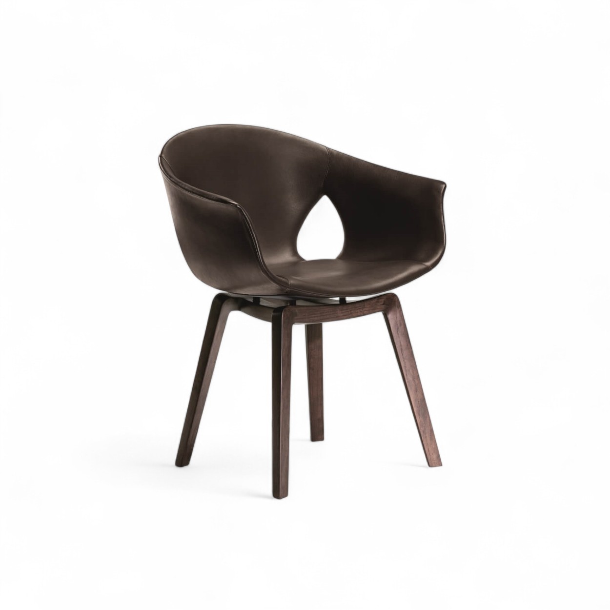 Poltrona Frau Ginger Ale Dining Armchair Wood Legs STILL LIFE S 1 02