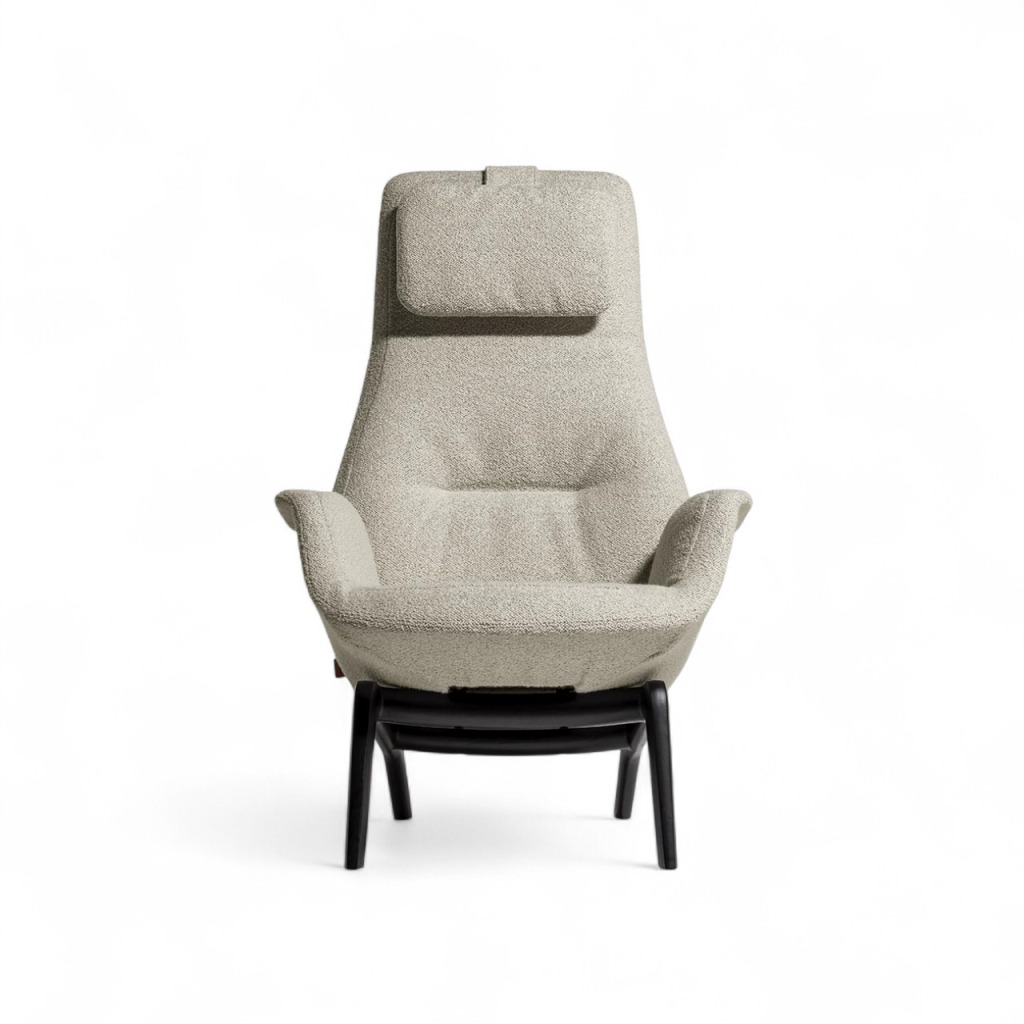 Poltrona Frau downtown lounge armchair Wooden Base Fabric STILL LIFE S 1 01