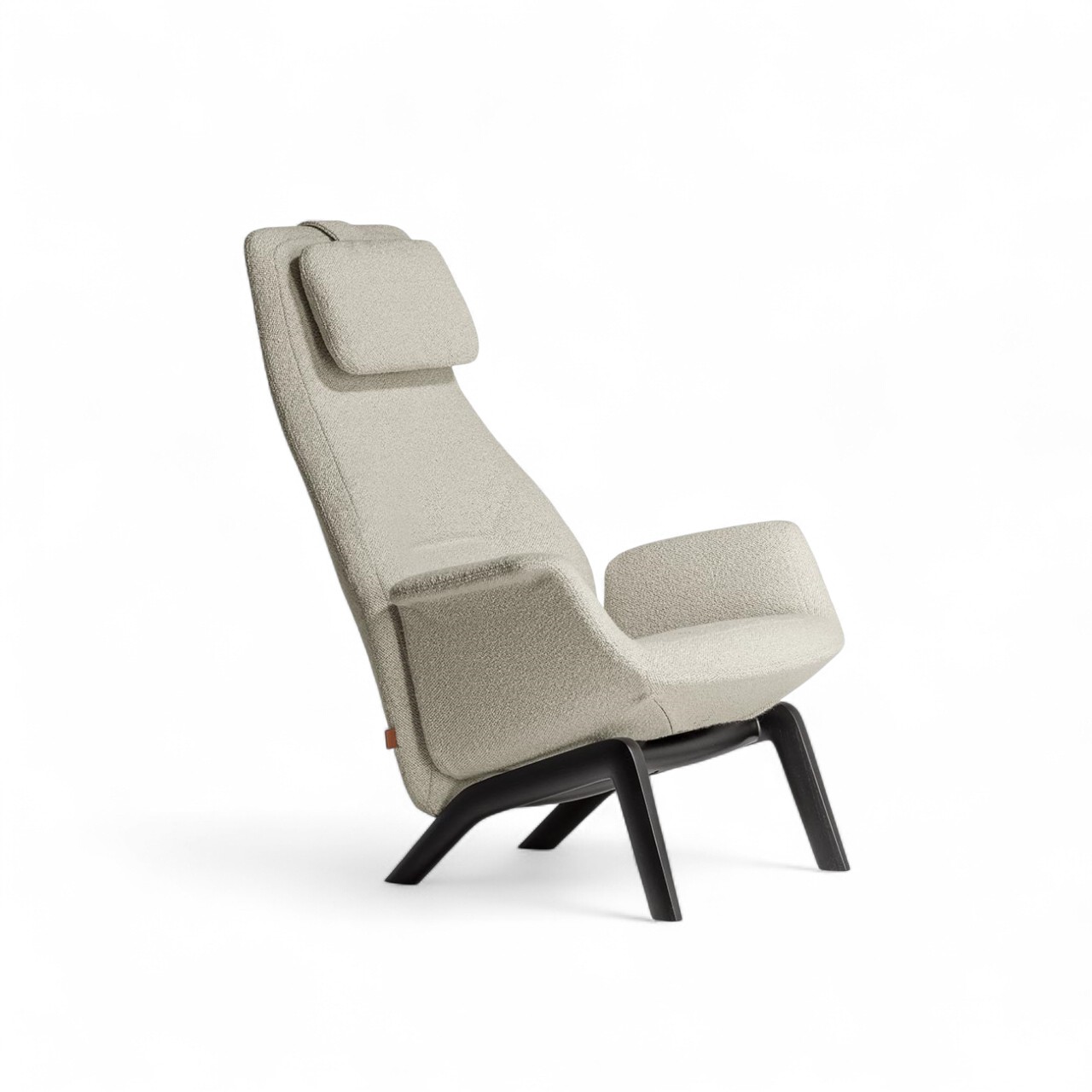 Poltrona Frau downtown lounge armchair Wooden Base Fabric STILL LIFE S 1 02